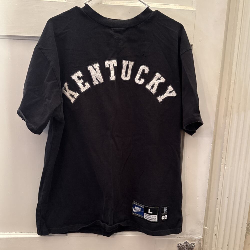 Vintage Black Kentucky Wild Cats Nike T Shirt Size Large Short Sleeve